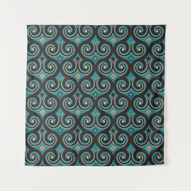 Elegant element, arabesque seamless background orn tapestry (Front)