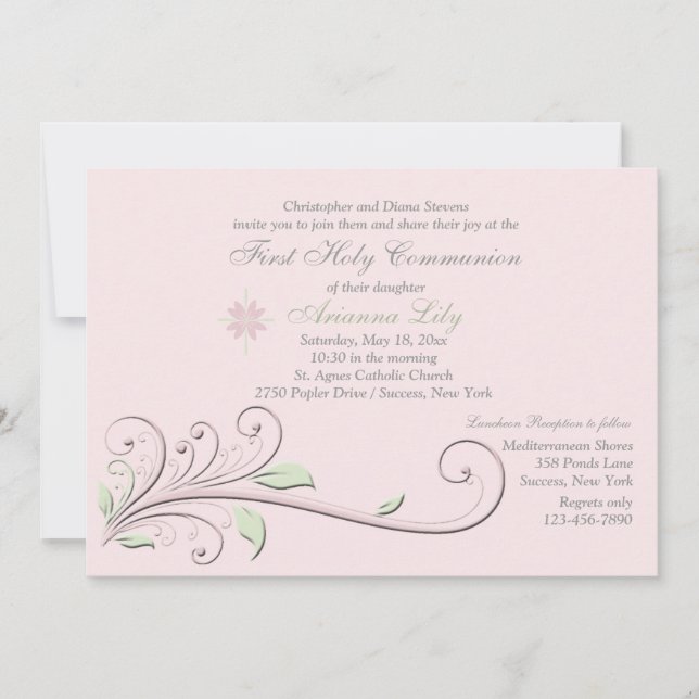 Elegant Element Religious Occasion Invitation (Front)