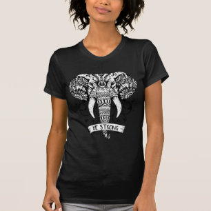 Elegant Elephant head sketch design T-Shirt