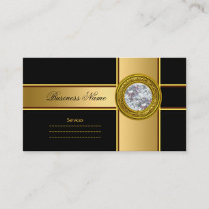 Elegant Elite Classy Gold Black Business Card