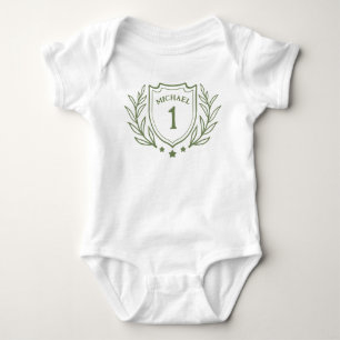 Elegant emblem for 1st Birthday Personalised Baby Bodysuit