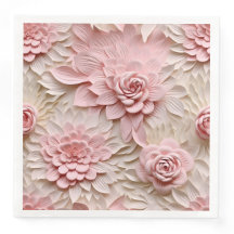 Elegant Embossed 3D Floral Relief