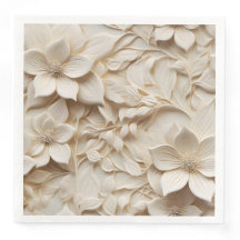 Elegant Embossed 3D Floral Relief