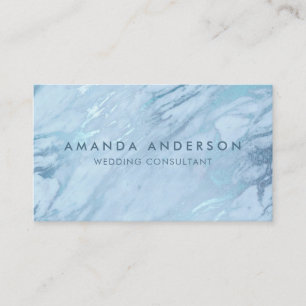 Elegant Emerald Blue Marble Business Card