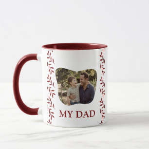 Elegant Emerald & Gold Ivy Father's Day Photo Mug