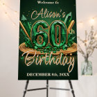 Elegant Emerald Green and Gold 60th Birthday