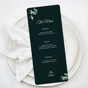 Elegant emerald Green baby's breath  Menu