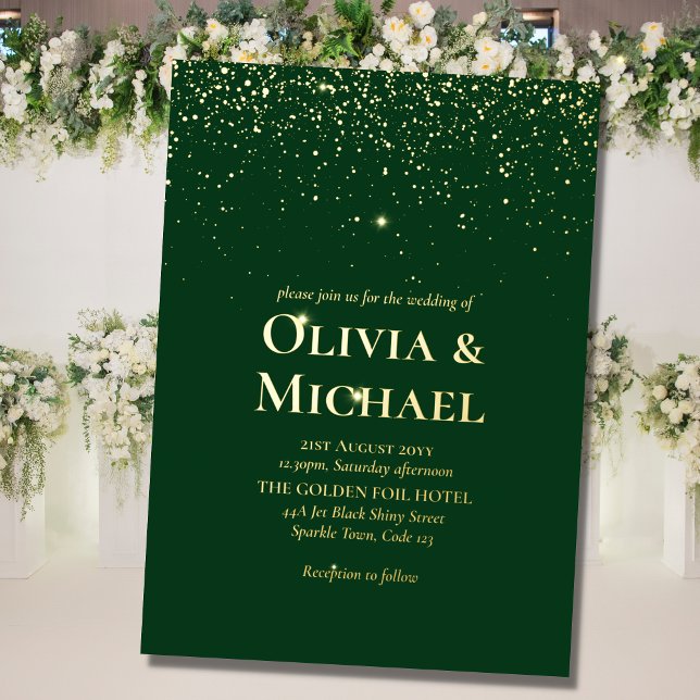 Elegant Emerald Green Gold Foil Wedding (Creator Uploaded)