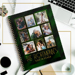 Elegant Emerald Green Gold Frame Photo Collage Planner<br><div class="desc">Elegant,  emerald green background with golden photo frames and golden typography. Lovely heartfelt gift for any family member.

If you have any questions or need help with the design please message me. I would love to help you.</div>
