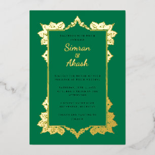 Elegant emerald green indian wedding
