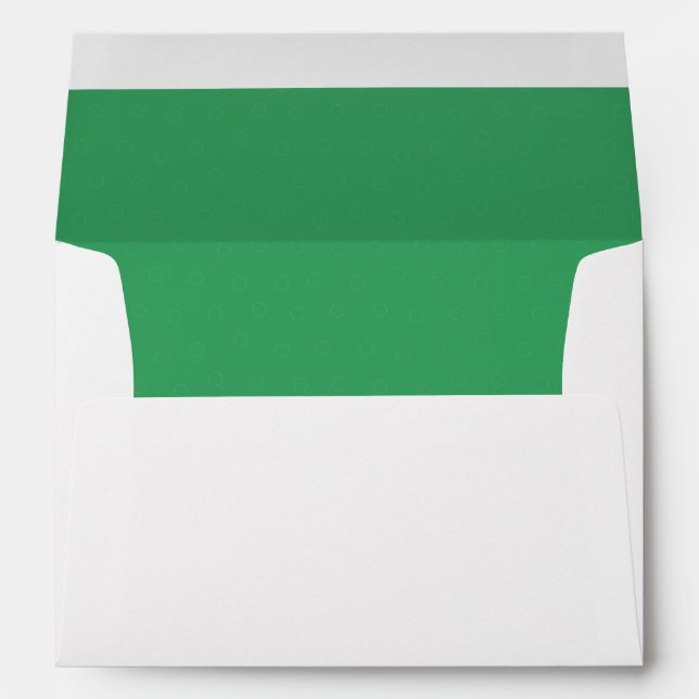 Elegant Emerald Green Lined Envelope (Back (Bottom))