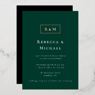 Elegant Emerald Green Monogram Wedding