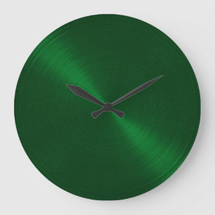 Elegant Emerald Green Sheen Large Clock