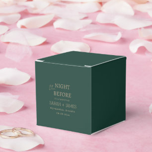 Elegant Emerald Green the Night Before Wedding  Favour Box