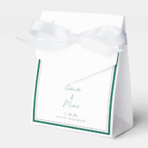 Elegant Emerald Green Wedding Favour Box