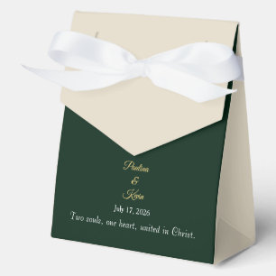 Elegant Emerald Wedding Favour Box
