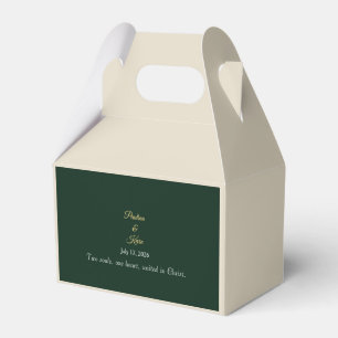 Elegant Emerald Wedding Favour Box