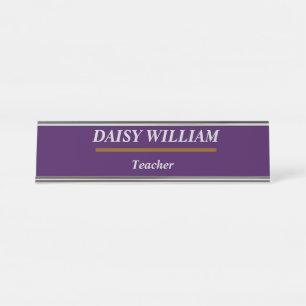 Elegant employee name tag desk name plate