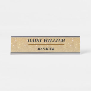 Elegant employee name tag desk name plate