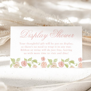 Elegant Enchanted Pink Floral Display Shower Enclosure Card