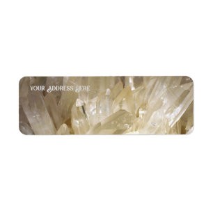 Elegant Energy Graphic Clear Quartz Return Address Label