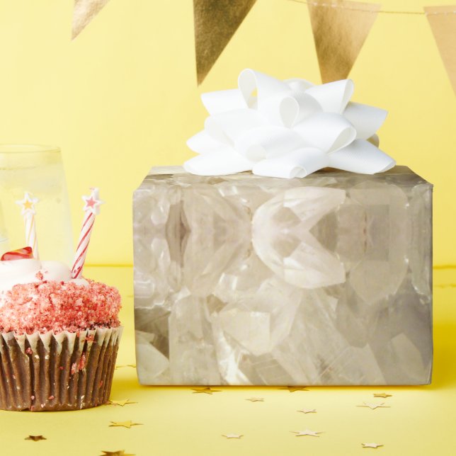 Elegant Energy Graphic Clear Quartz Wrapping Paper (Birthday Party)