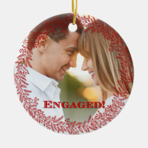 Elegant Engaged Photo Ornament