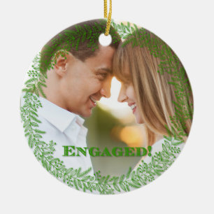 Elegant Engaged Photo Ornament