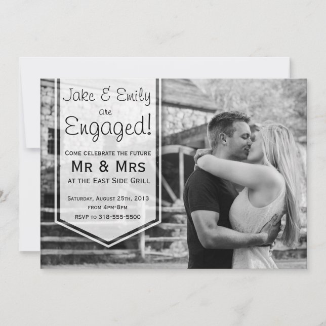 Elegant Engagement Announcement (Front)