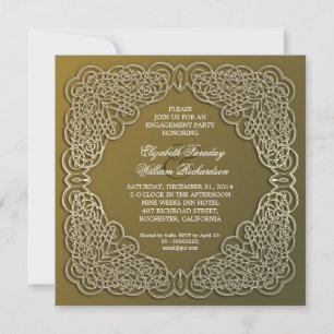 elegant engagement invitations