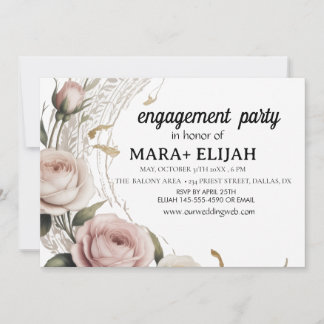 Elegant engagement party invitation