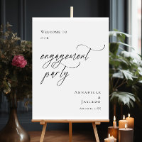 Elegant Engagement Party photo welcome