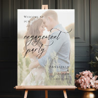 Elegant Engagement Party photo welcome