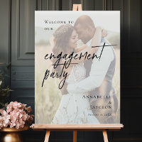 Elegant Engagement Party photo welcome