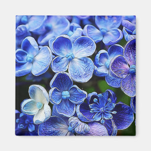 elegant english country garden blue purple lilac magnet