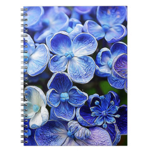 elegant english country garden blue purple lilac notebook