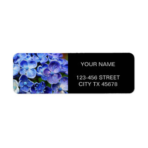 elegant english country garden blue purple lilac return address label