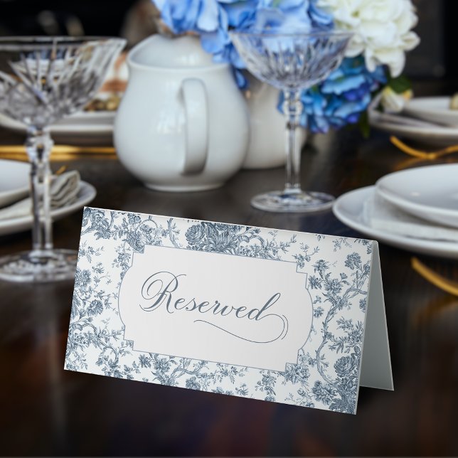 Elegant Engraved French Blue Floral Reserved (Creator Uploaded)