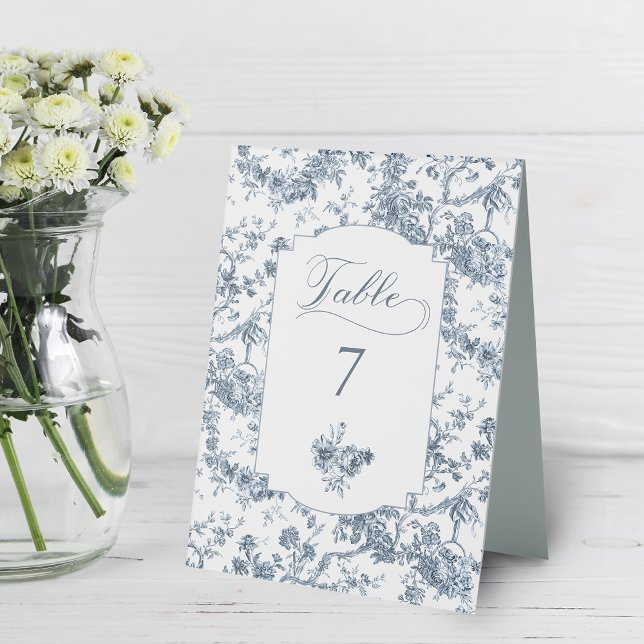 Elegant Engraved French Blue Floral Toile (Creator Uploaded)