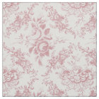 Elegant Engraved Pink and White Floral Toile