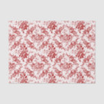 Elegant Engraved Red and White Floral Toile Tissue Paper<br><div class="desc">Elegant vintage inspired engraved deep red floral toile pattern featuring roses,  vines and scrolls on a white background.</div>