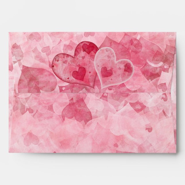 Elegant Envelope with Hearts (Back (Top Flap))