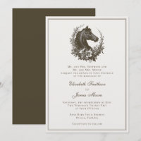 Elegant Equestrian Horse Wreath Equine Wedding