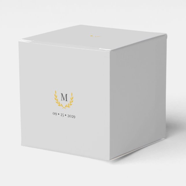 Elegant Equestrian Monogram Favor Box (Front Side)