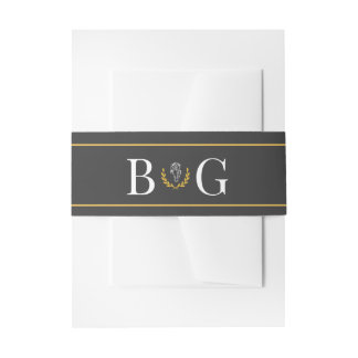 Elegant Equestrian Wedding Belly Band Invitation Belly Band