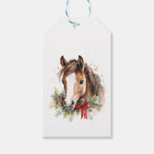 Elegant Equine Christmas Gift Tags