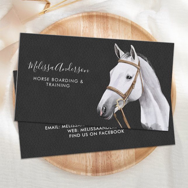 Elegant Equine Horse Personalised Equestrian Business Card (Creator Uploaded)