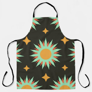 Elegant esoteric shapes seamless pattern art. alch apron