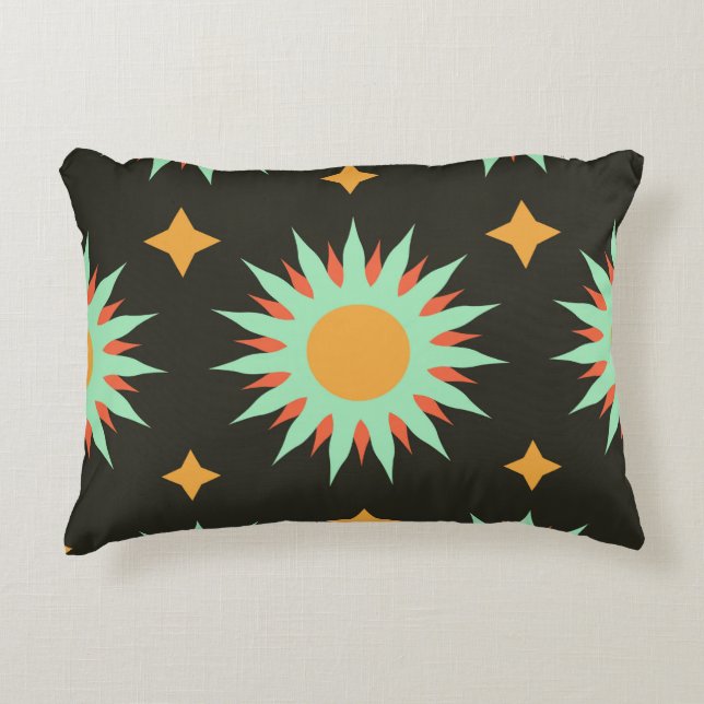 Elegant esoteric shapes seamless pattern art. alch decorative cushion (Front)
