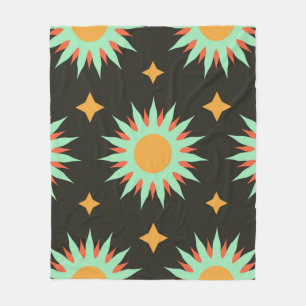 Elegant esoteric shapes seamless pattern art. alch fleece blanket